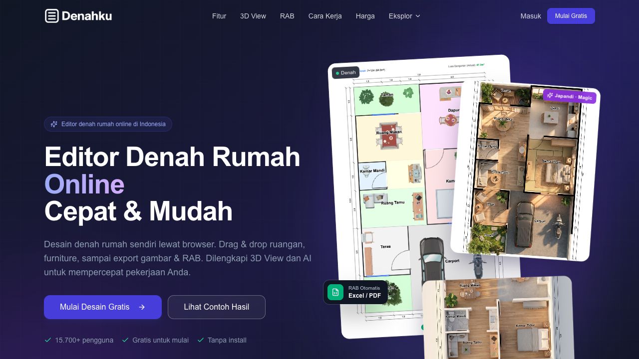 Denahku landing page